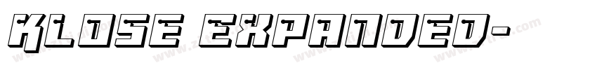 Klose Expanded字体转换